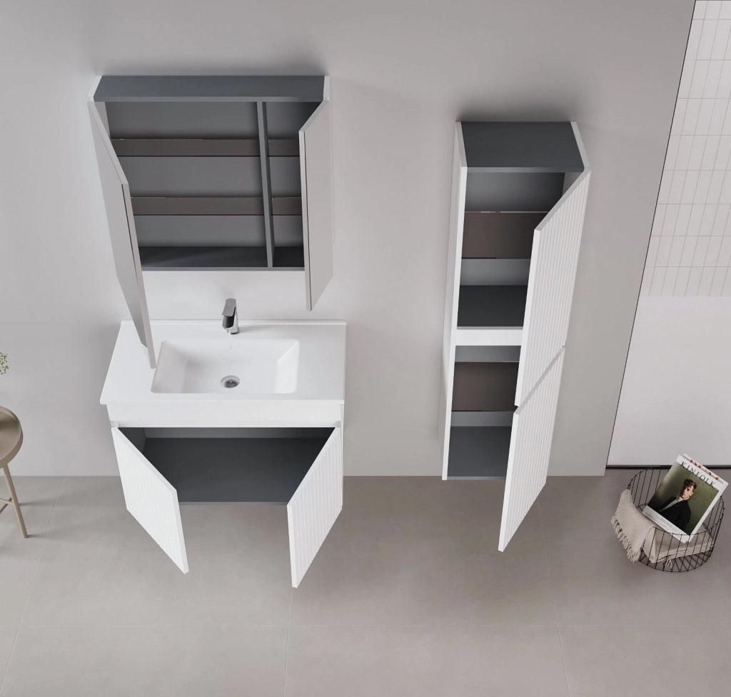 Mobile lavabo "Tivoli 85" - 85 x 45 x 57 cm - Bianco opaco