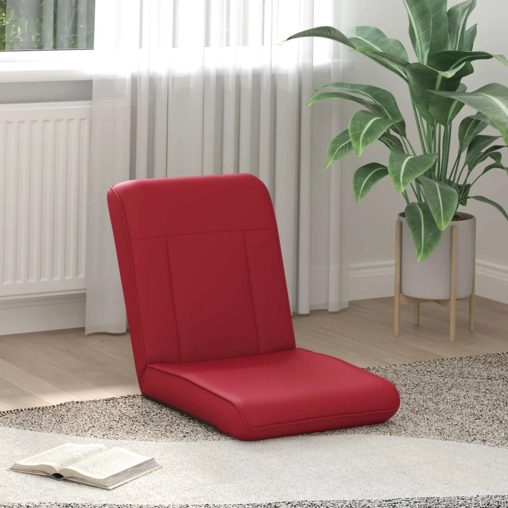 Sedia da Pavimento Rosso Vino 50 x 73 x 60 cm Pelle Sintetica 42028161