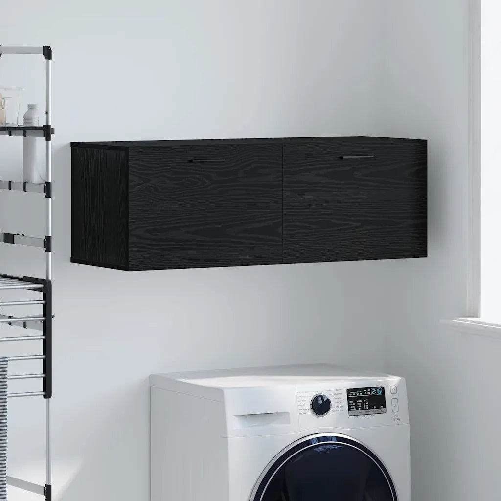 Mobiletto a muro Rovere Nero 100 x 36,5 x 35 cm