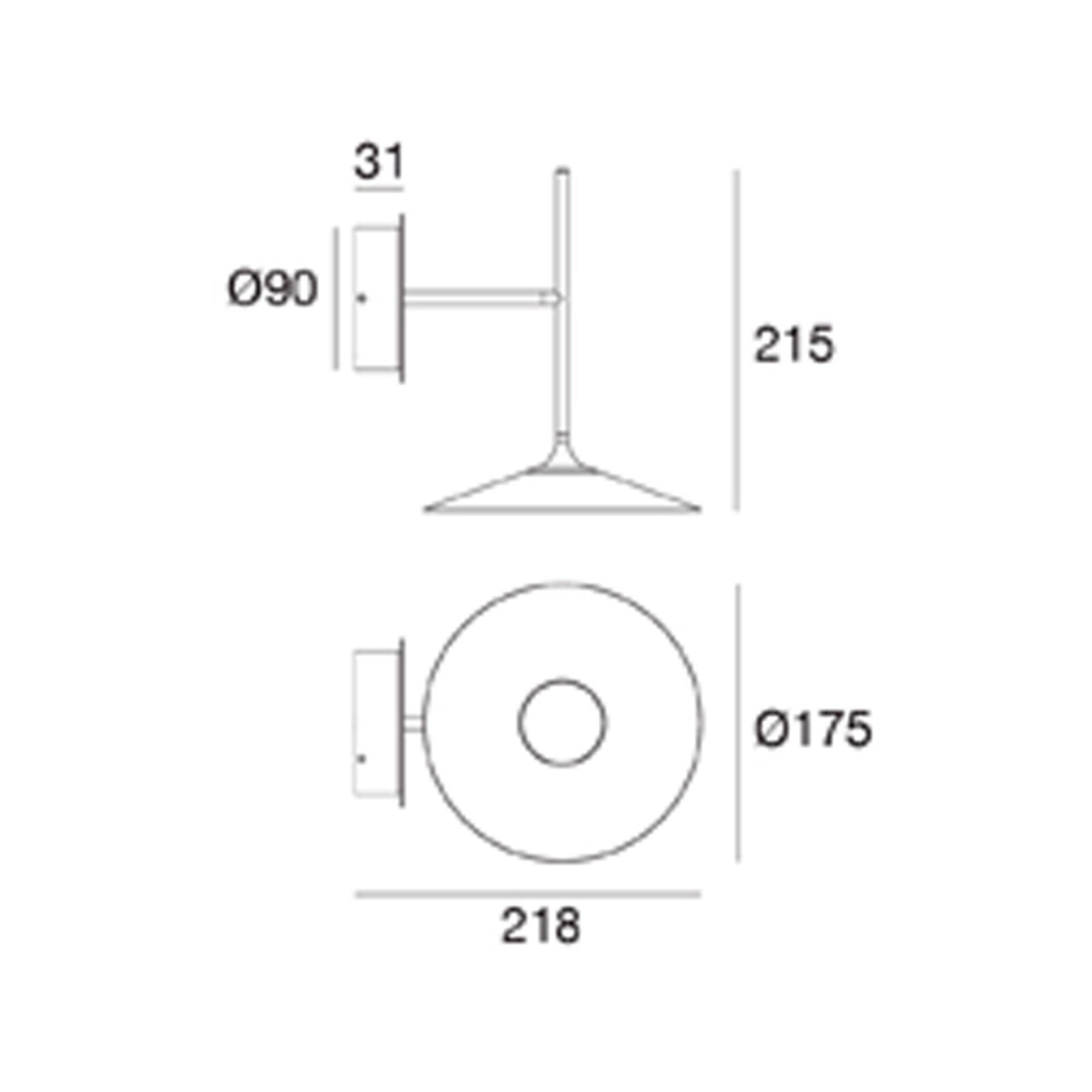 Lineabeta - Lampada applique LED 3000k reversibile Ciari in alluminio bianco