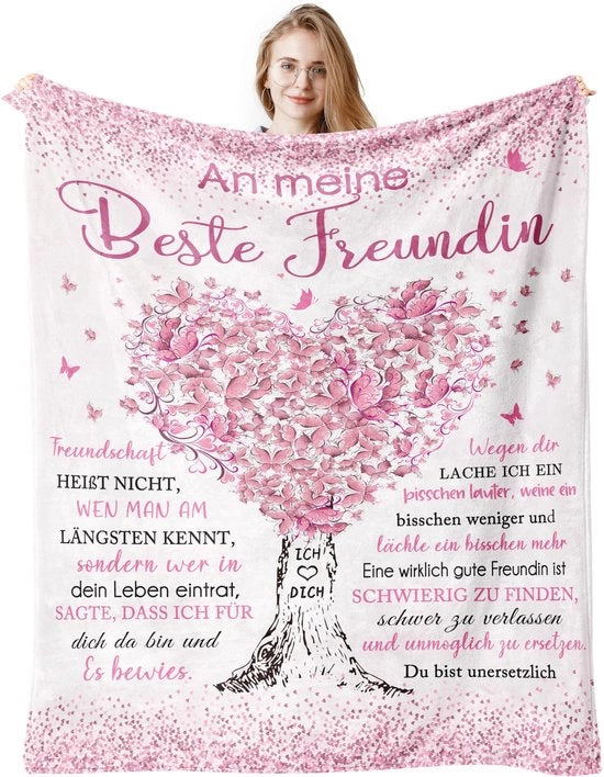 Regalo per il Miglior Amico, Regalo per il Miglior Amico Compleanno, Coperta di Compleanno per il Miglior Amico 200x150CM