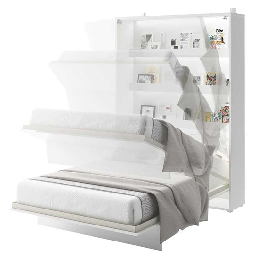 Lenart bed concept LETTO PIEGHEVOLE LED cm 151x46-228x217h Bianco lucido