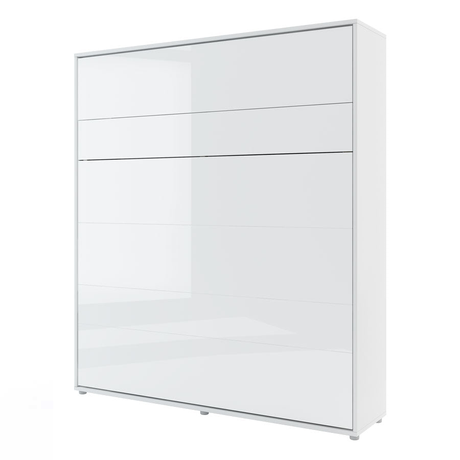 Lenart Bed concept letto da parete verticale cm191x46-228x217H Bianco lucido