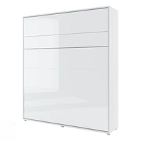 Lenart Bed concept letto da parete verticale cm191x46-228x217H Bianco lucido