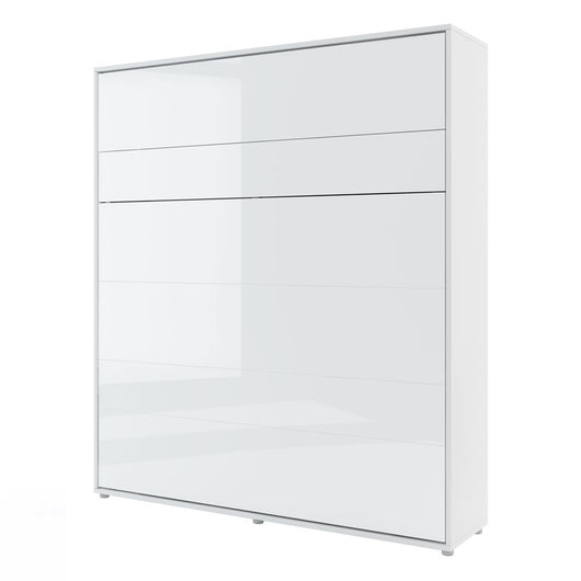 Lenart Bed concept letto da parete verticale cm191x46-228x217H Bianco lucido