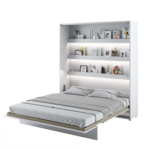 Lenart Bed concept letto da parete verticale cm191x46-228x217H Bianco lucido