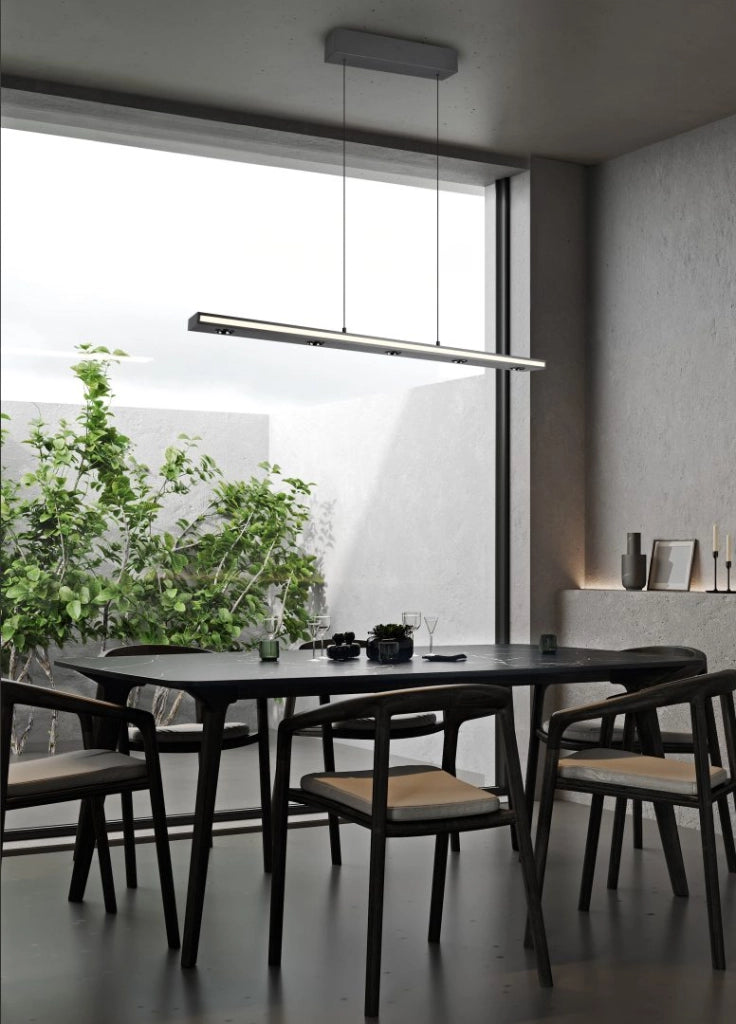 Lampada a sospensione LED bi-emissione, metallo, nero, L110 cm, Graham