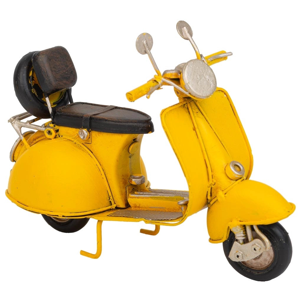 Moto in metallo giallo 17x7x11h