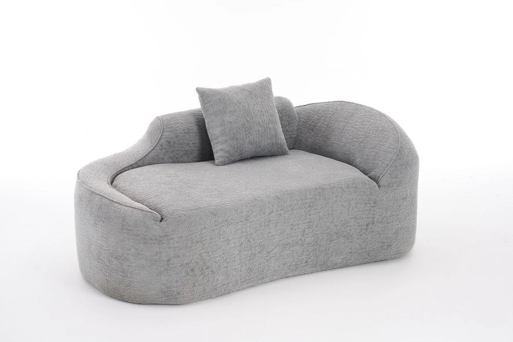 Divano letto ¨C Minimal ¨C grigio, tessuto, 2 posti, con cuscino