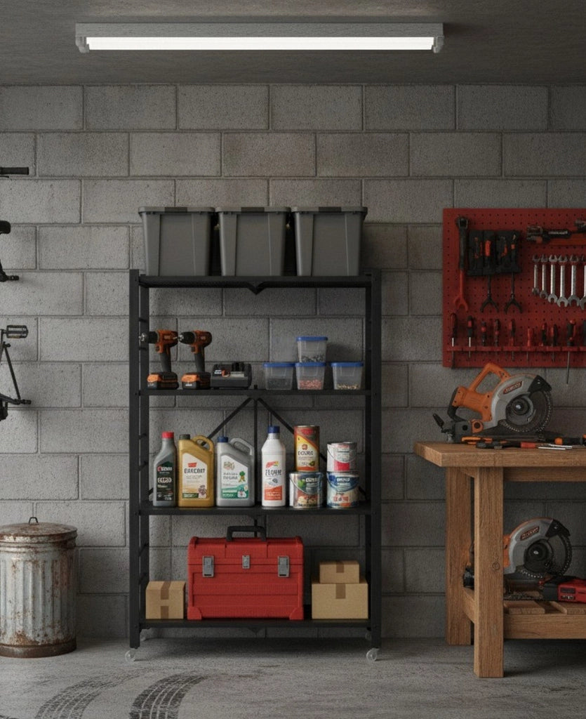 Soprana, Scaffali Ruote, 71x38x121h cm Nero