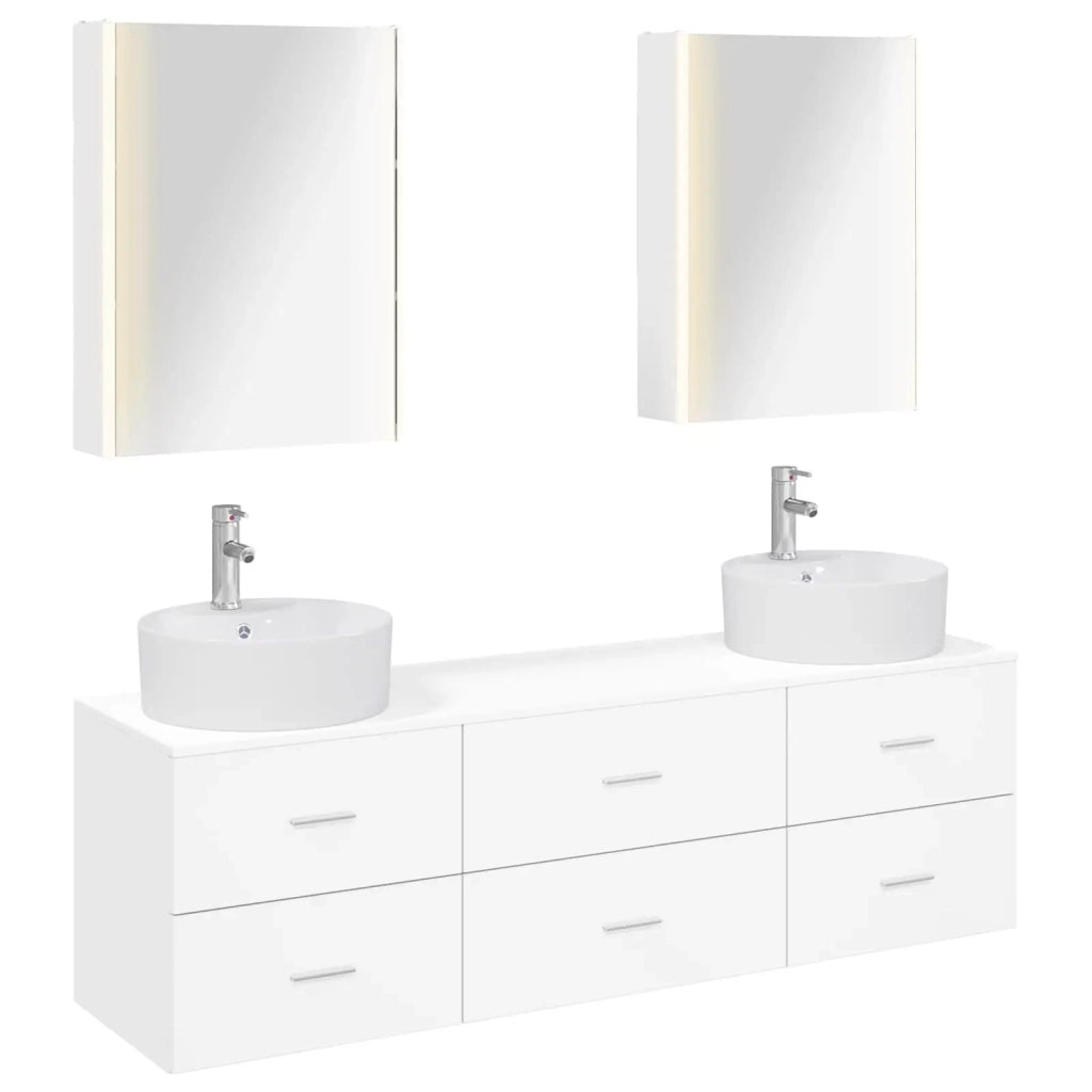Set di mobili per il bagno 5 pcs Bianco 3406887
