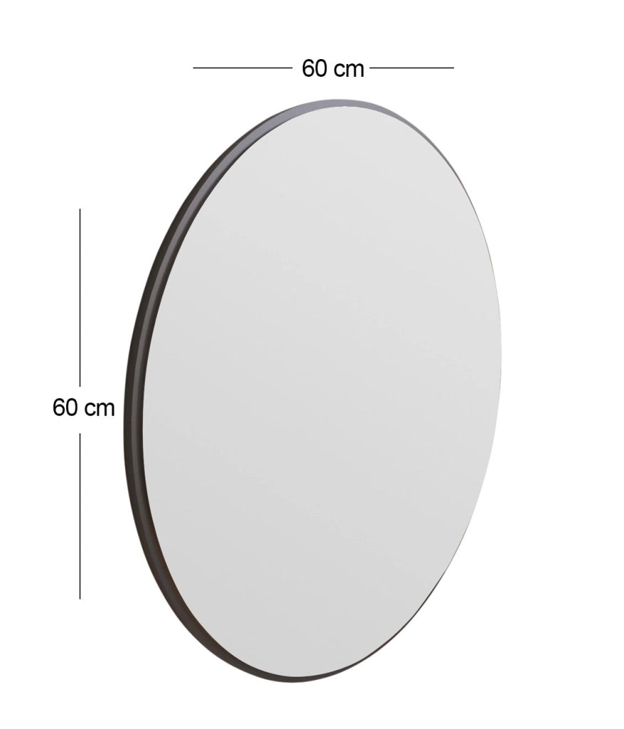 Specchio in legno "Ozze" - 60 x 60 cm - Nero