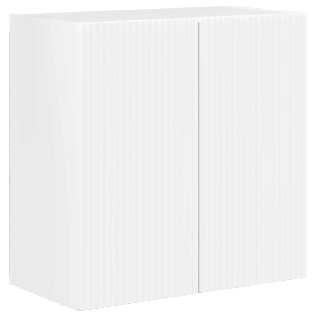 Set di Mobiletto da TV a Parete 6 pcs Bianco Lucido