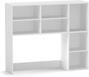Scaffale da scrivania con 7 scomparti aperti, mobile organizer su tavolo con kit antiribaltamento, 94 x 25 x 79 cm, scaffale per riporre piante, generi e libri (bianco)