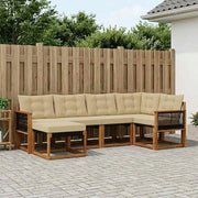 Set di divani da esterno 6 pz Naturale e Beige 3382065