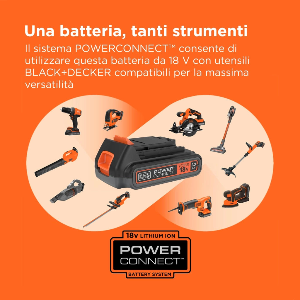 Batteria al Litio Black Decker BL2018 18 v 2,0 ah