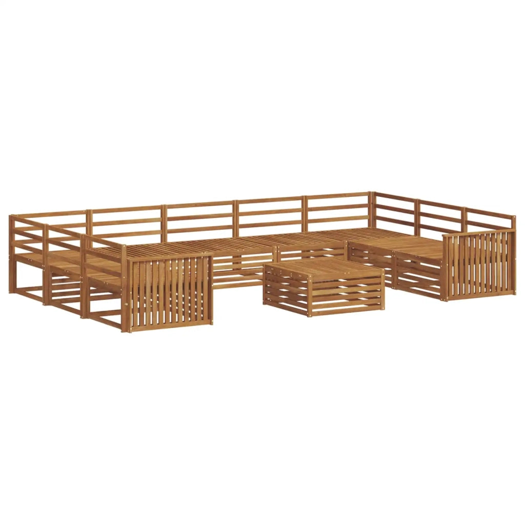 Set divani 10 pcs Naturale Legno di Acacia Massello 3374164