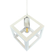 Lampada a sospensione Polux Sweden bianca E27 Ø16 metallo