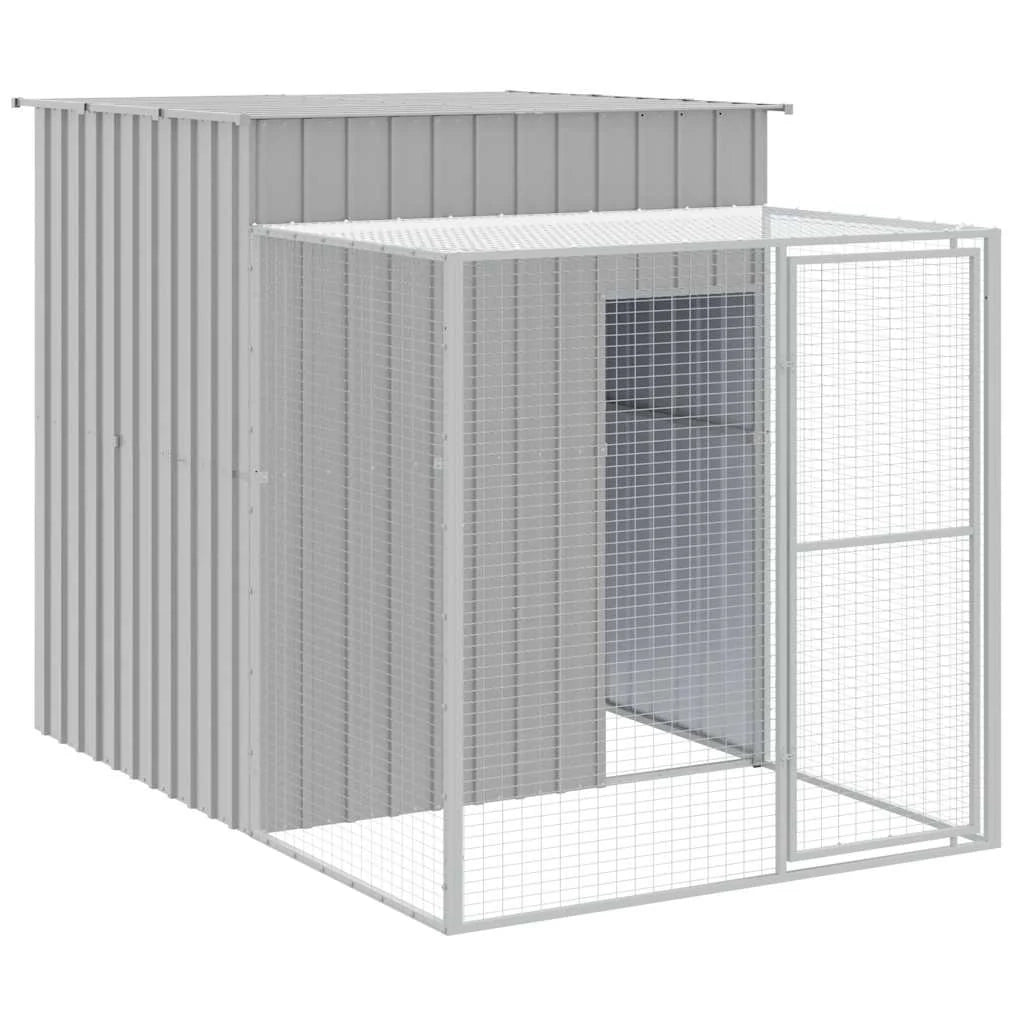 Pollaio/recinto con recinto chiaro 165 x 251 x 181 cm acciaio zincato grigio 02_0043964