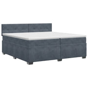 Letto box spring con materasso Grigio Scuro 200 x 200 cm 3450783