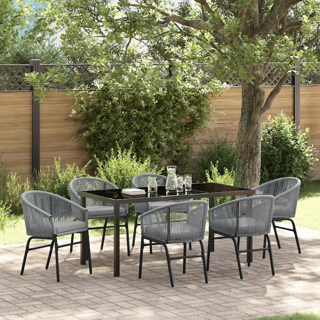 Set da Pranzo per Giardino 7 pcs Antracite 3379363