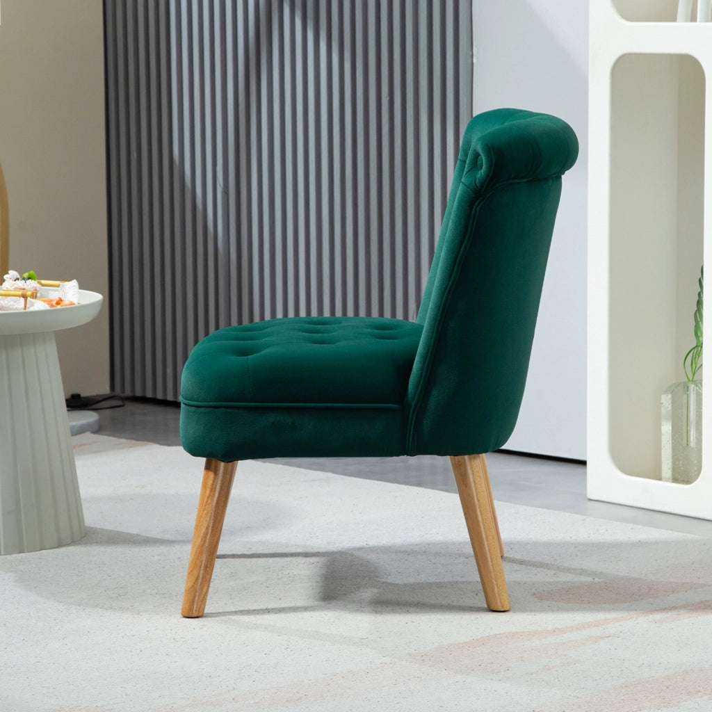 Poltrona in velluto reclinabile massaggiante ¨C zephmum ¨C verde 60x66x79 cm