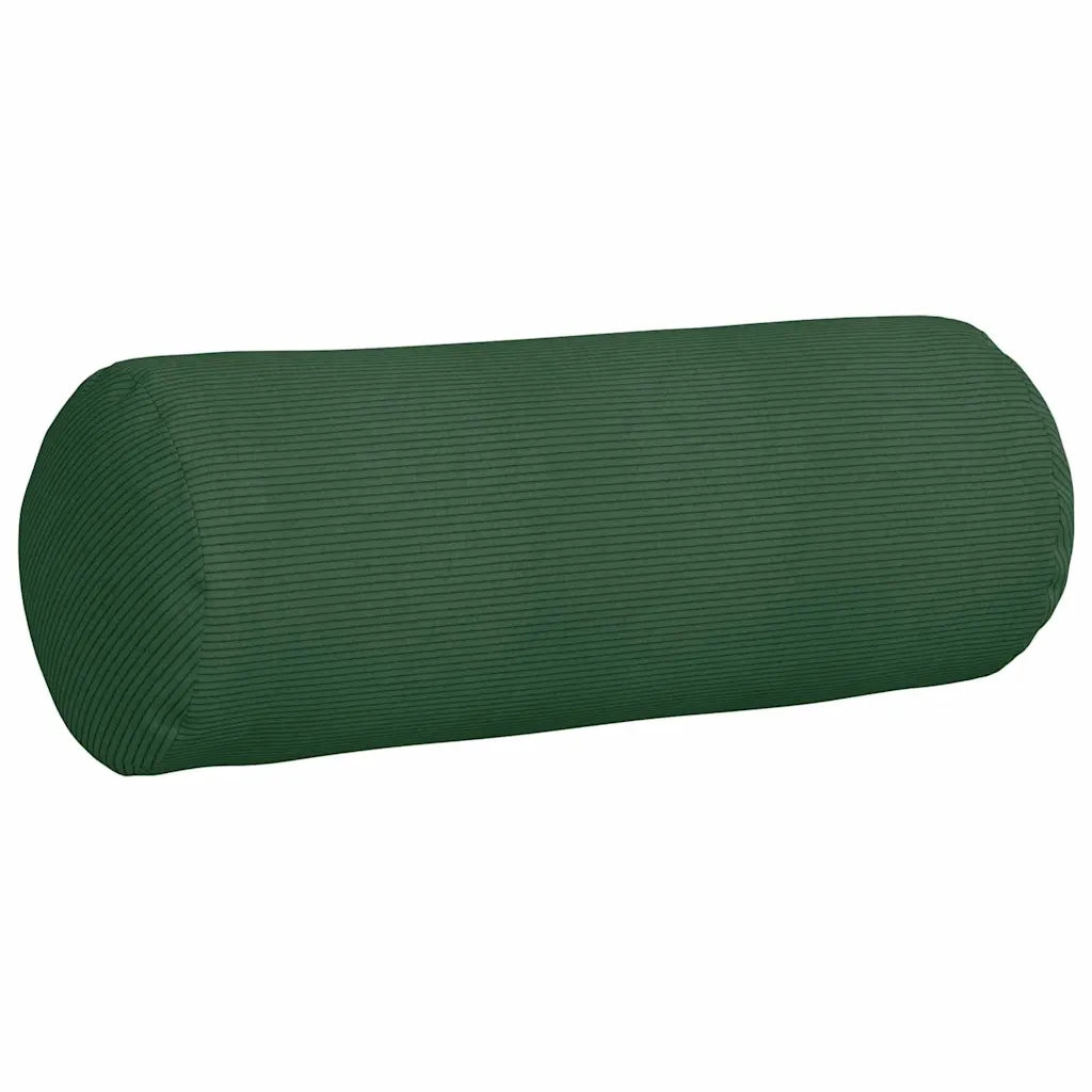 Cuscini a rullo 2 pz | Cuscini per sedie Verde Scuro ? 25 x 70 cm Tessuto in Cords