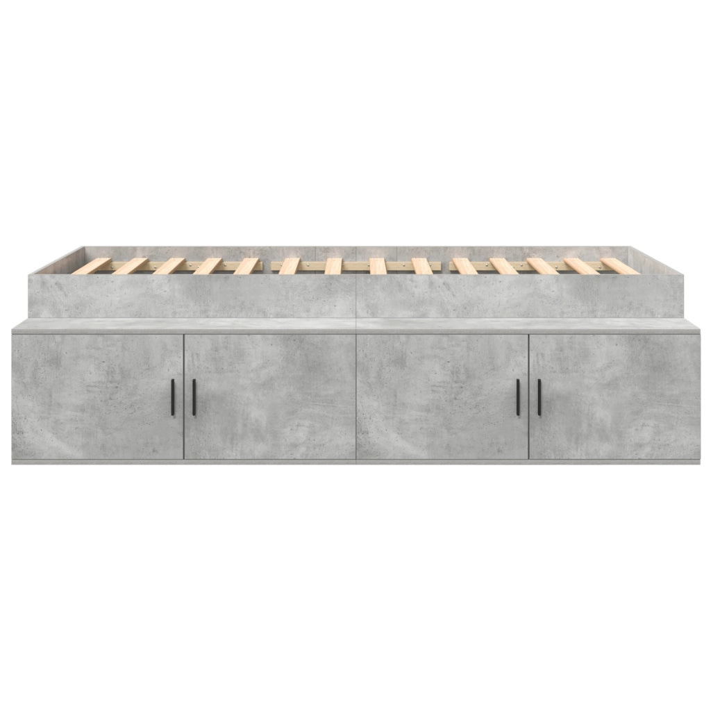 Struttura Letto Contenitore Grigio Cemento 100x200 cm