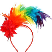 Fascia con piume - Cappello anni '20 - Fascinator donne - Accessorio capelli per Carnevale - Design retro - Unico modello, diametro 11 cm