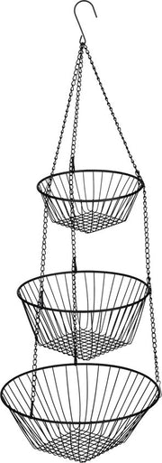 Armadio per cucina in metallo verniciato, con 3 ripiani per appendere, ideale per verdure e frutta, accessorio perfetto per la casa, Ø 28 x 77 cm