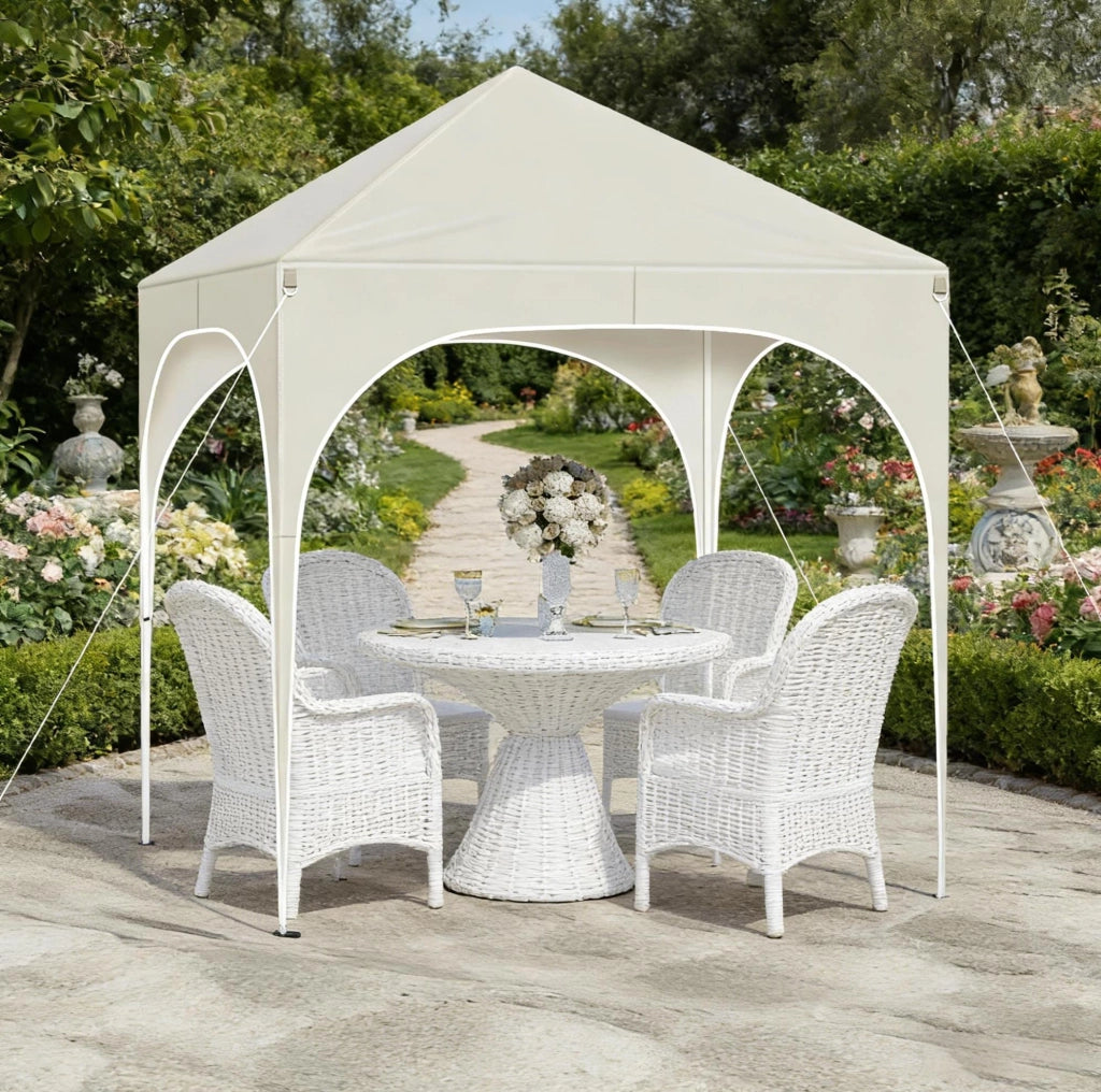 Gazebo pieghevole 2x2 m con pareti laterali e struttura in metallo