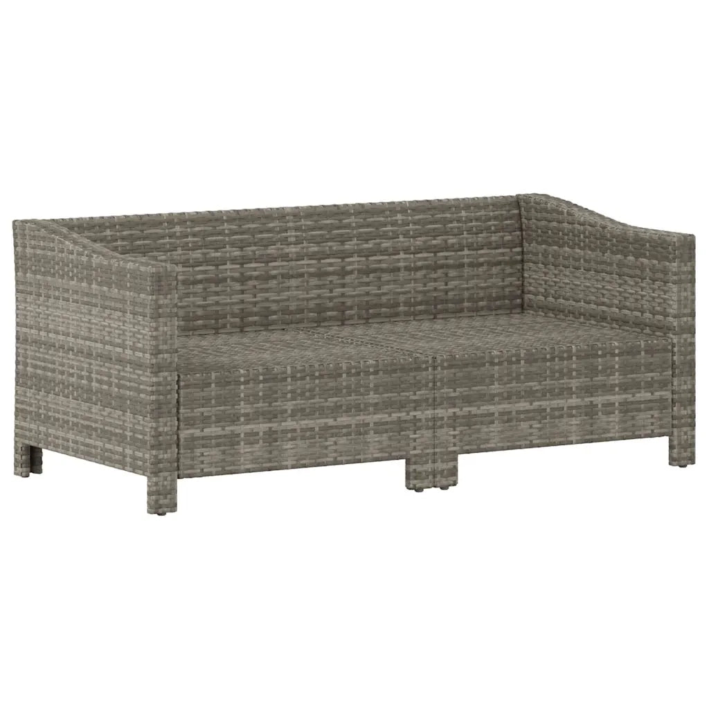 Set da giardino 2 pz | Set Salotto da Giardino con cuscini grigio in polyrattan
