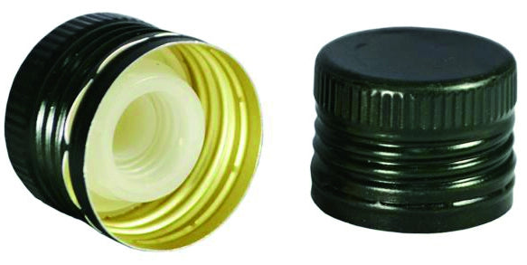 TAPPO IN ALLUMINIO CON VERSATORE PER BOTTIGLIA OLIO mm. 31,5x24 col.verde 100.00 pz