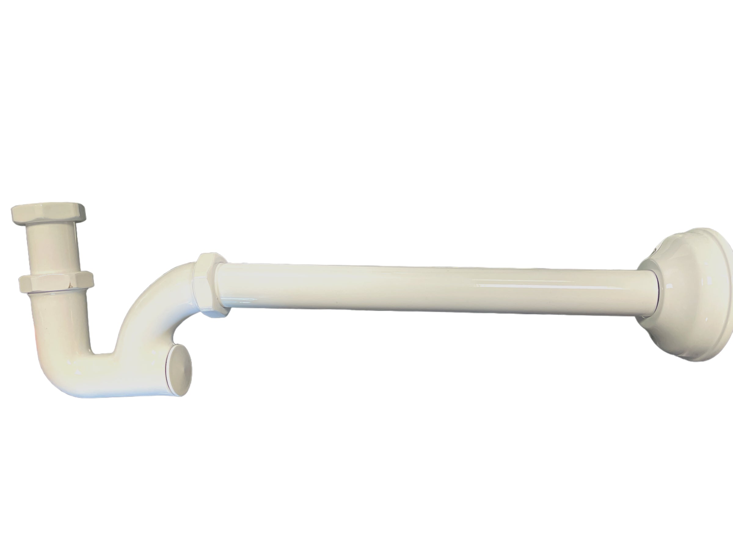 Sifone lavabo bidet per lavabo a K da 1 pollice, bianco completo