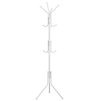 Attaccapanni da Terra Salvaspazio 12 Ganci Stand Appendiabiti a Piantana Bianco