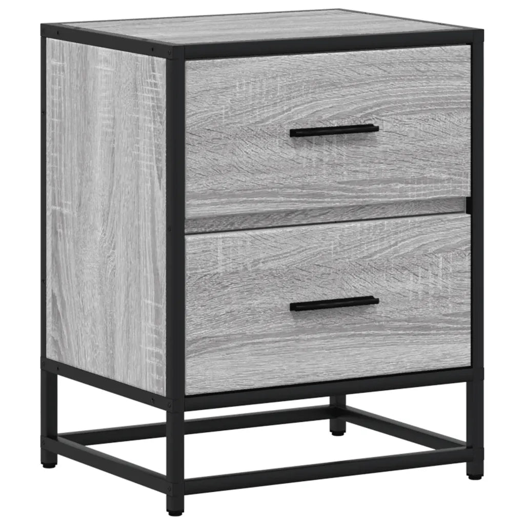 Comodini 2 pz Grigio Sonoma 40x31x50 cm in Truciolato 848681
