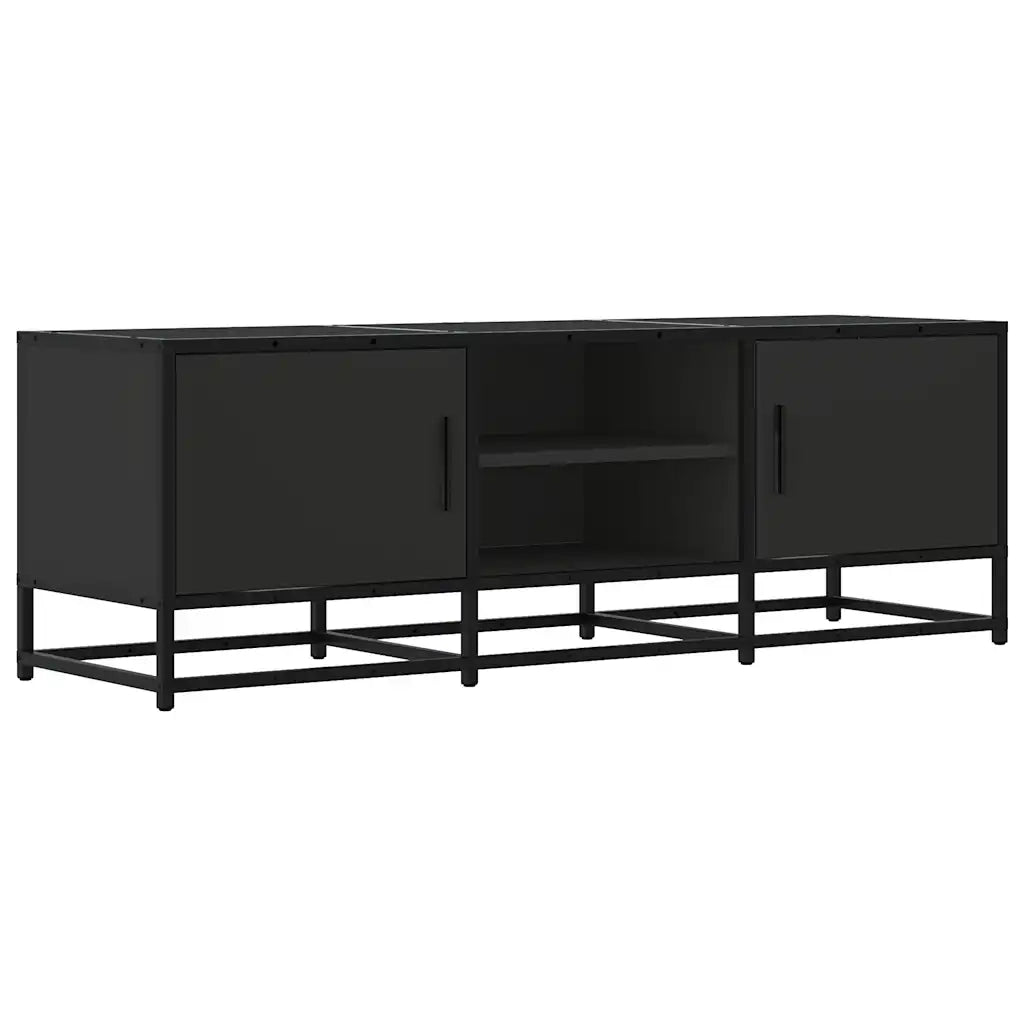 Mobile Porta TV Nero 120x35x41 cm in Truciolato e Metallo 848839
