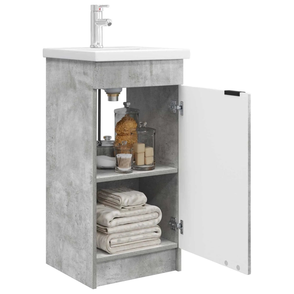 Mobile da bagno con lavabo Grigio Cemento 42 x 40 x 84,5 cm 890087