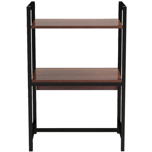 Supporto per Stampante Industrial Scaffale Portaoggetti Multiuso Noce e Nero