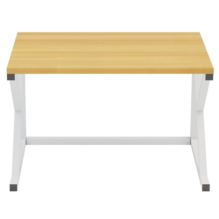 Supporto per Stampante Scaffale Portaoggetti Multiuso Legno e Bianco 2 Livelli