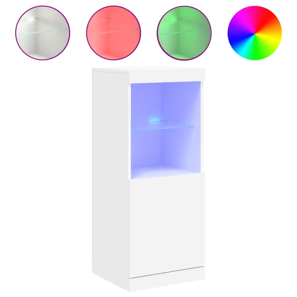 Credenza | Madia | Buffet da pranzo | Armadio da pranzo con Luci LED Bianca 41x37x100 cm