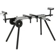 DURHAND Cavalletto Supporto per Sega Troncatrice Universale Estensibile e Pieghevole, Capacità 150kg, Nero e Argento