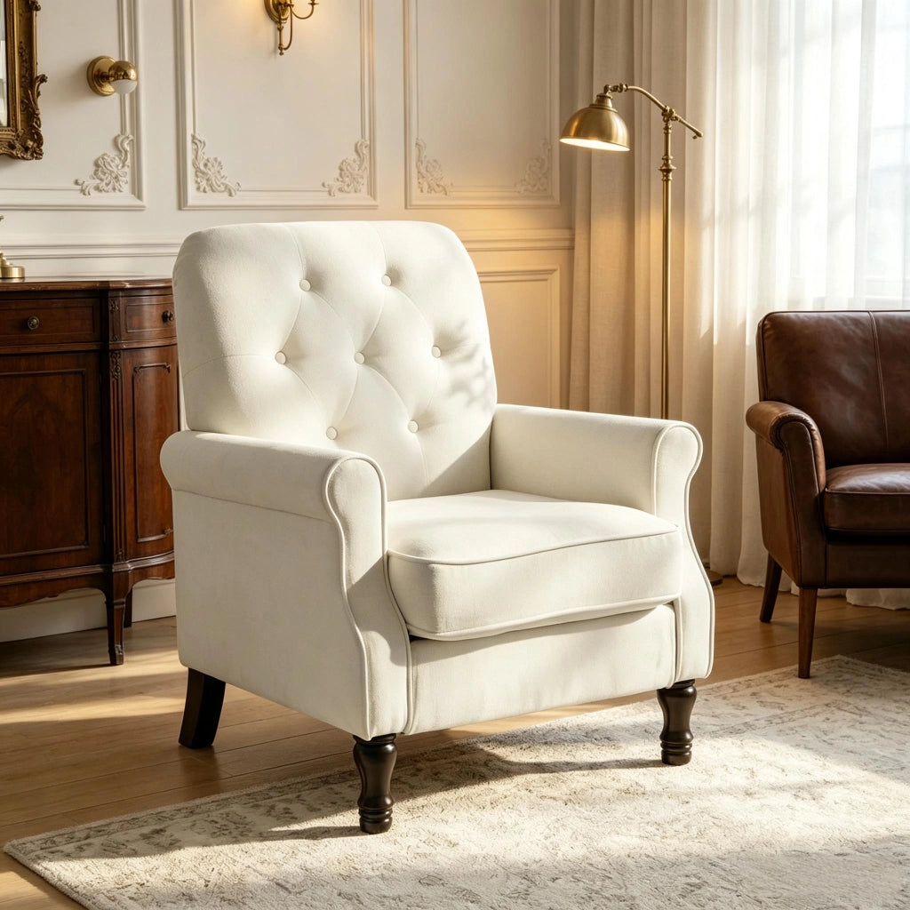 POLTRONA Lounge 1 posto 69x75x90 cm Lino Crema