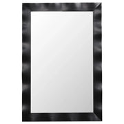 Specchio da parete 106 x 71,5 cm in stile rustico con versatili opzioni di sospensione e atmosfera accogliente in legno di caucciù nero 20_0012860
