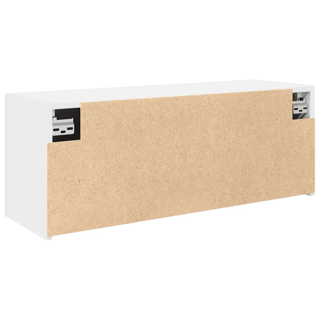 Mobile da Bagno a Parete Bianco 80x25x30cm in Legno Multistrato 860076