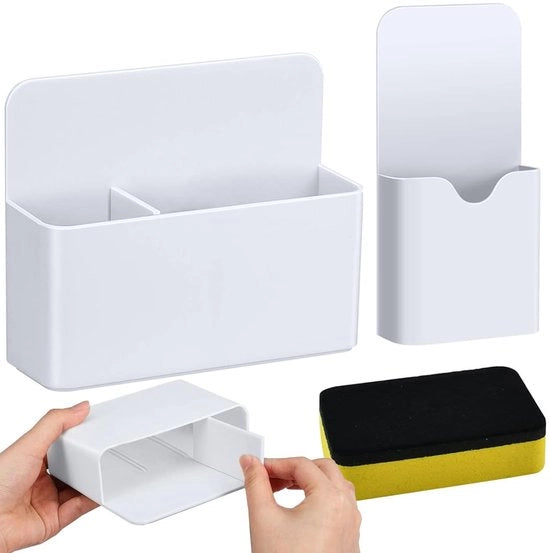 Magnetica penna tenace 2-pack con spugna di pulizia extra per whiteboard Magnetica penna tenace per frigorifero, whiteboard, libri, supporto per musica in casa, in ufficio e a scuola