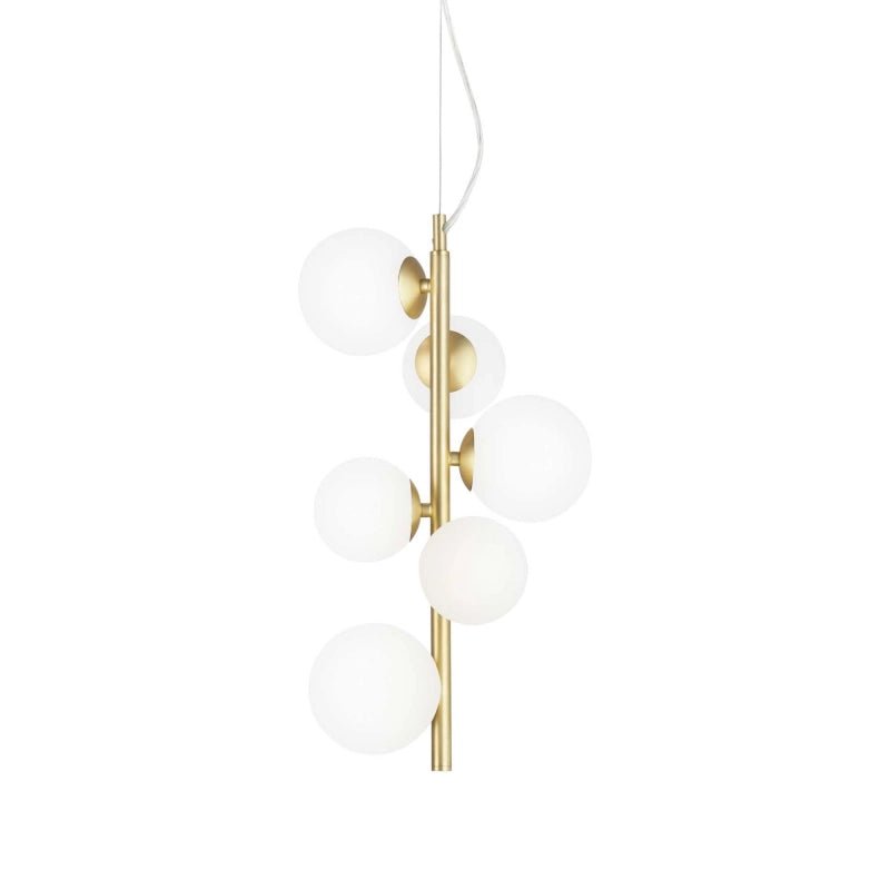 Lampada A Sospensione Perlage Sp6 Bianco Ideal-Lux