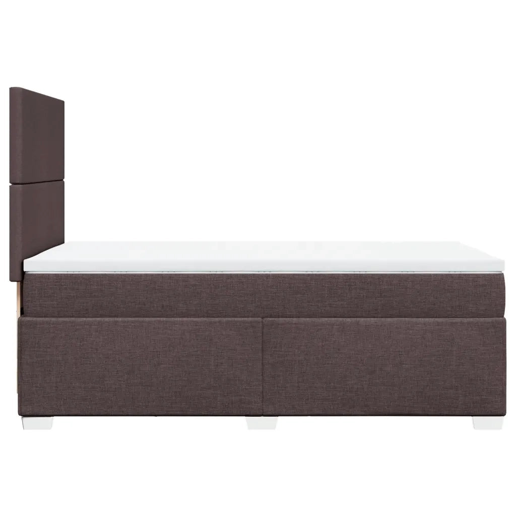 Giroletto a Molle con Materasso Marrone Scuro 80x200 cm Tessuto 3290311