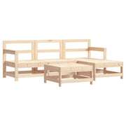 Set Salotto da Giardino 5 pz | Set di Mobili da Esterno in Legno Massello di Pino