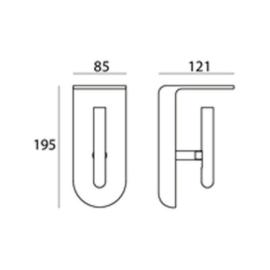 Lineabeta - Lampada applique LED con luce orientabile Ciari in alluminio bianco